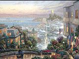 Thomas Kinkade Lombard Street painting